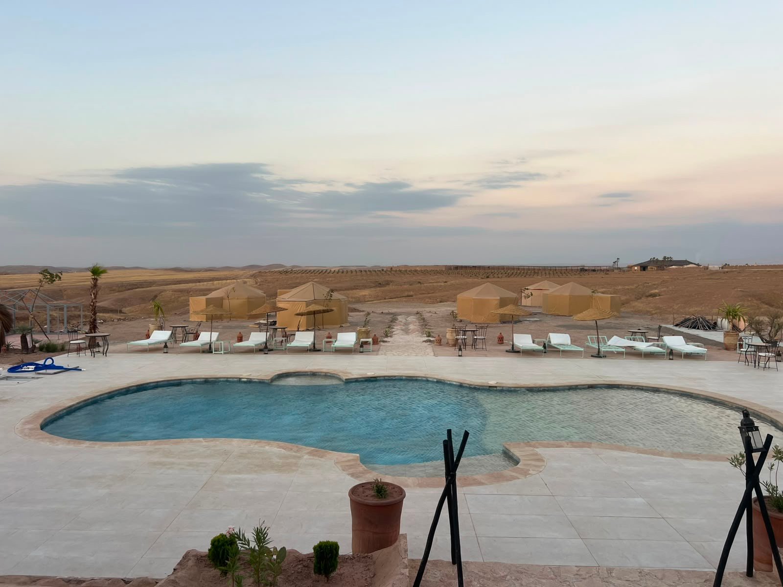 Poolside experience at Agafay Palm
