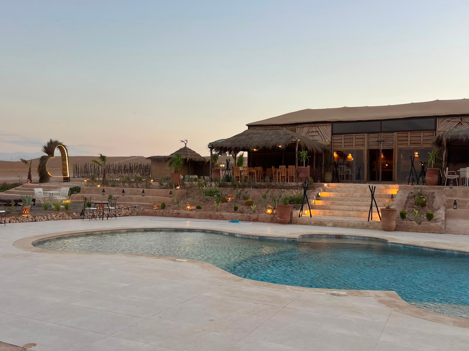 Pool experience at Agafay Palm