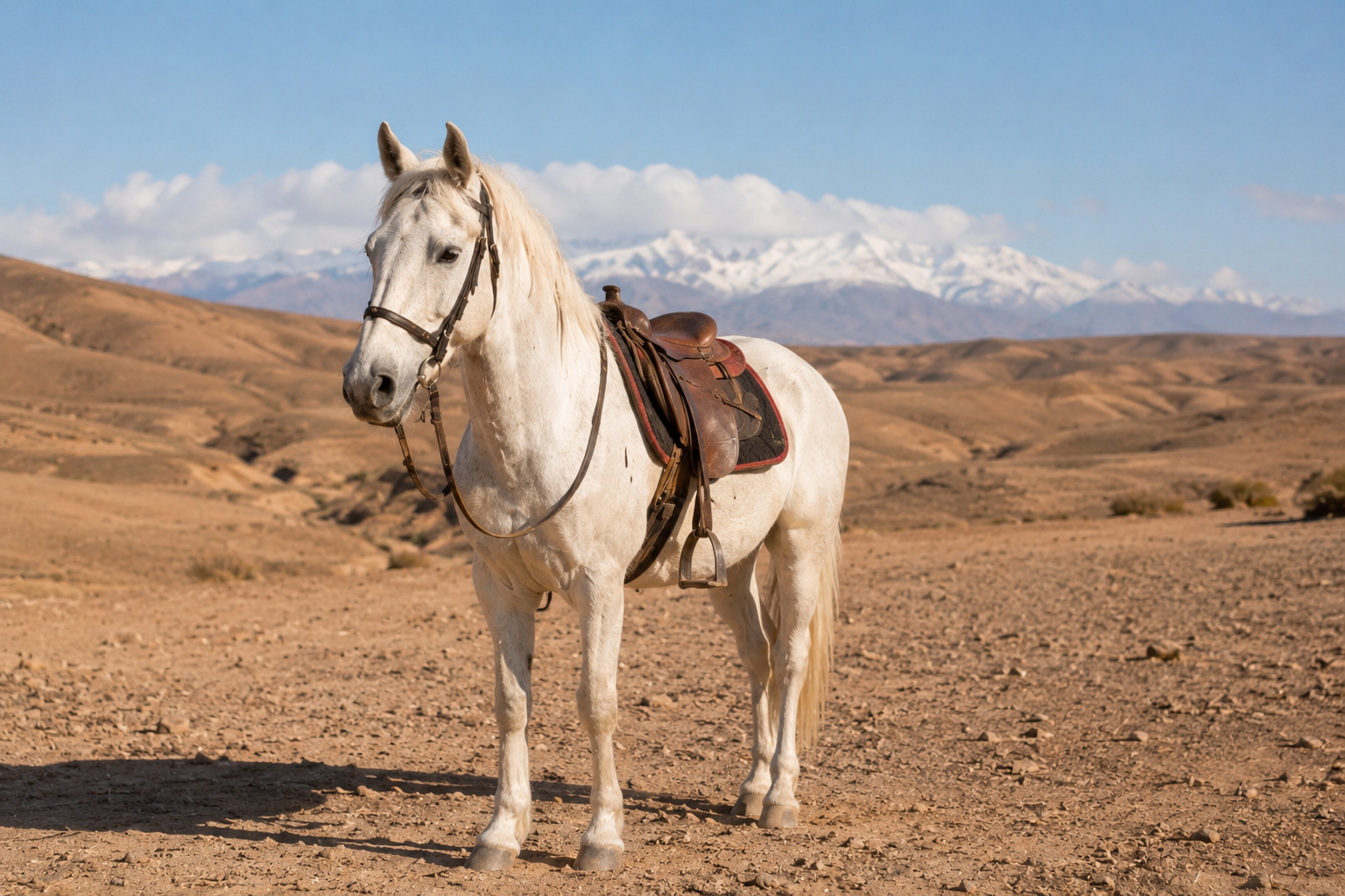 Panoramic horse route in Agafay