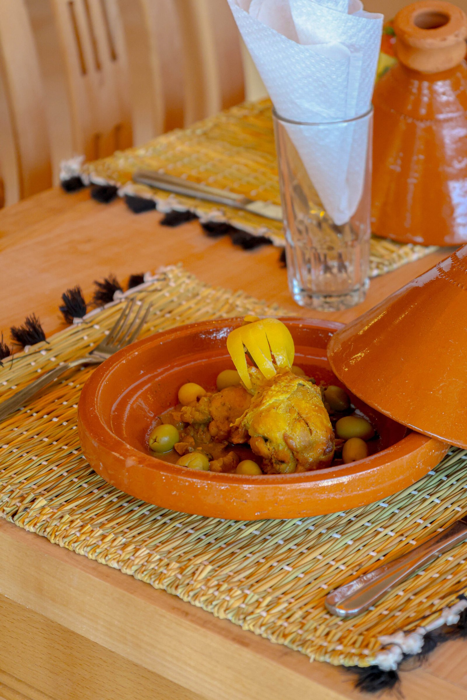 Moroccan chicken tagine at Agafay Palm