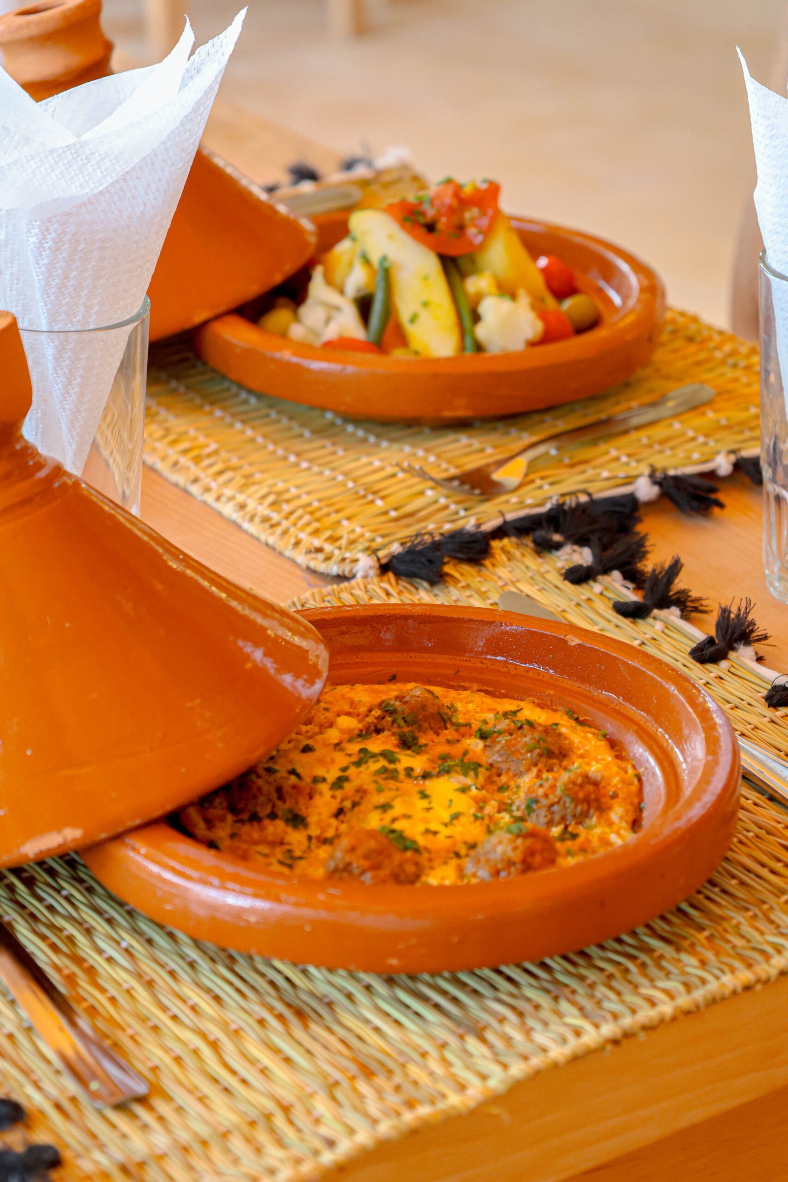 Moroccan dinner served at Agafay Palm
