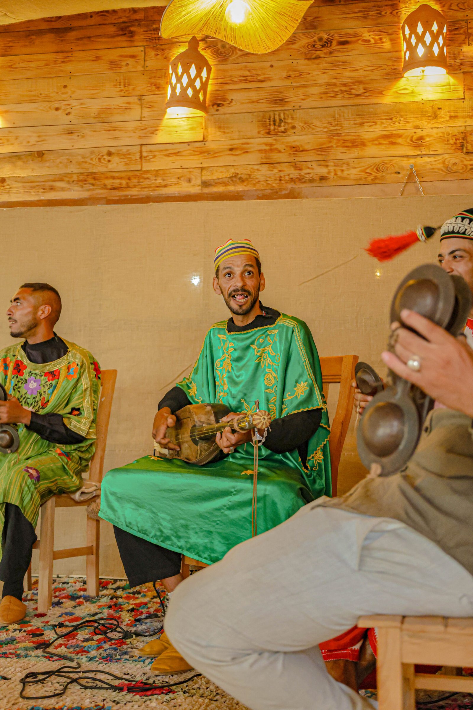 Gnawa dinner experience at sunset at Agafay Palm